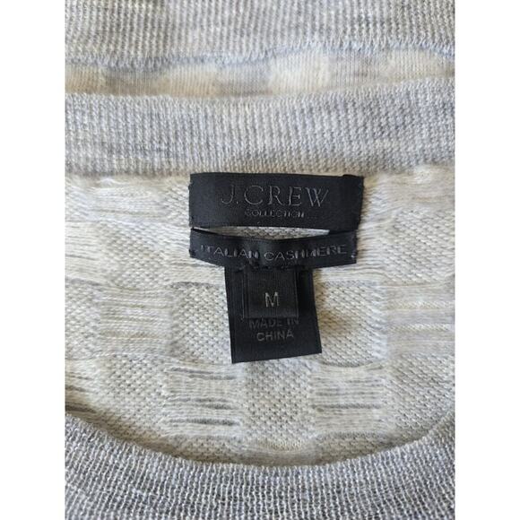 J Crew Womens Medium 100% Cashmere Preppy Gingham Gray Sweater Vest Quiet Luxury - Picture 4 of 7